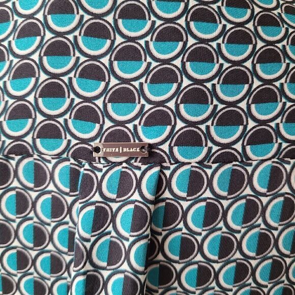 WHBM Silk Popover Blouse Shirt 8P Petite Academia Preppy Roll Tab Sleeve Office - Picture 8 of 12